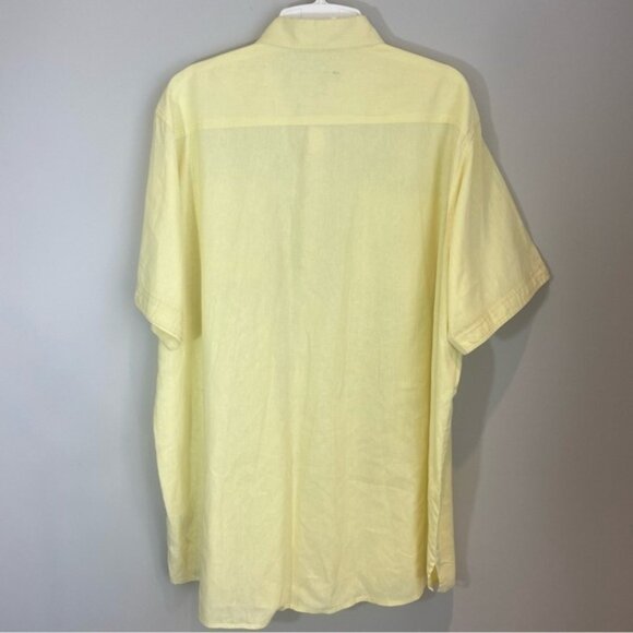 Britches Linen  Cotton Blend Button Down Short Sleeve Shirt Sz 2XLT - Picture 5 of 6